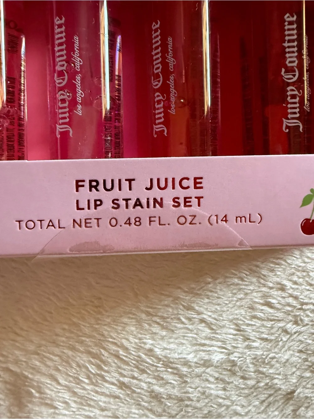 JUICY COUTURE LIP TINT 🍒 W CHARMS FRUIT JUICE LIP STAIN W Measuring Cups